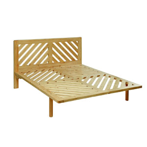 letto legno massello doghe diagonali