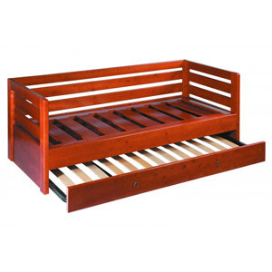 Letto con sottoletto legno massello Estro