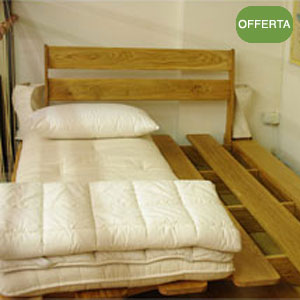 Letto legno massello rovere Sanuki