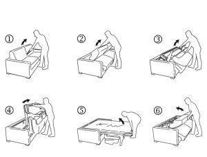 Apertura divano letto materasso 18