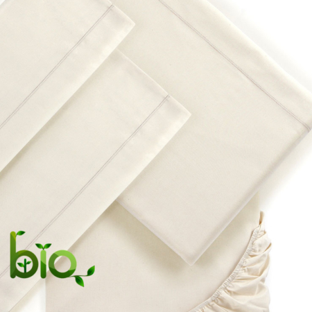 Completo letto cotone bio Mymami greggio naturale